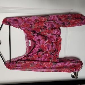 Showpo Floral, Sheer Crop Top